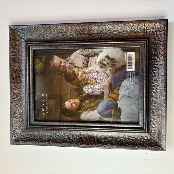 BP Industries 5x7 Brown Textured Picture Photo Frame - Picture 3 of 5